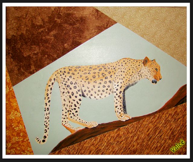 leopard, panthere, sauvage, mixte, tissu savane